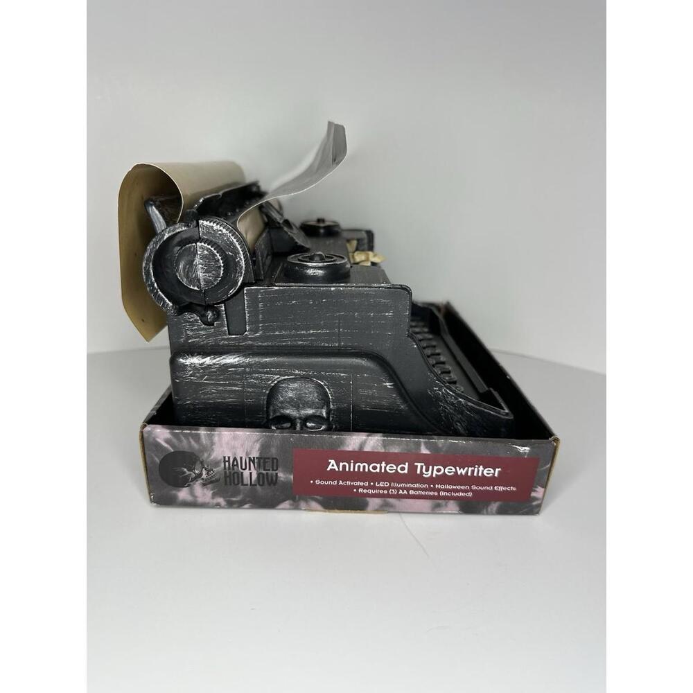 Haunted Hallow Halloween Animated Spooky Typewriter Sound Activated LED Effects - Picture 2 of 5